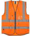 WR035 DWHV28 Warrior Hi-Vis Executive Waistcoat Orange colour image